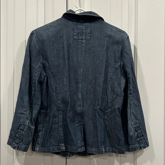 American Eagle Outfitters Dark Blue Jean Jacket - Picture 4 of 5